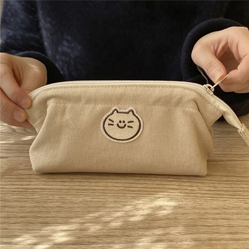 Estuche de lápices Kawaii de gran capacidad, estuche para bolígrafos, suministros escolares