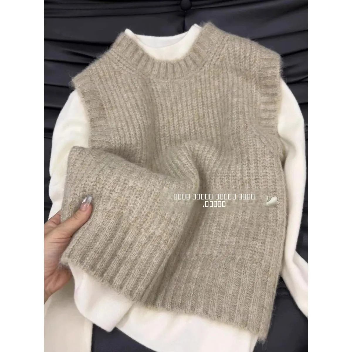 

Мягкий уютный вязаный базовый слой, женский модный топ, осень-зима, небольшой воротник-стойка, внутренняя одежда, большой размер, свитер Fufu, корейский сле