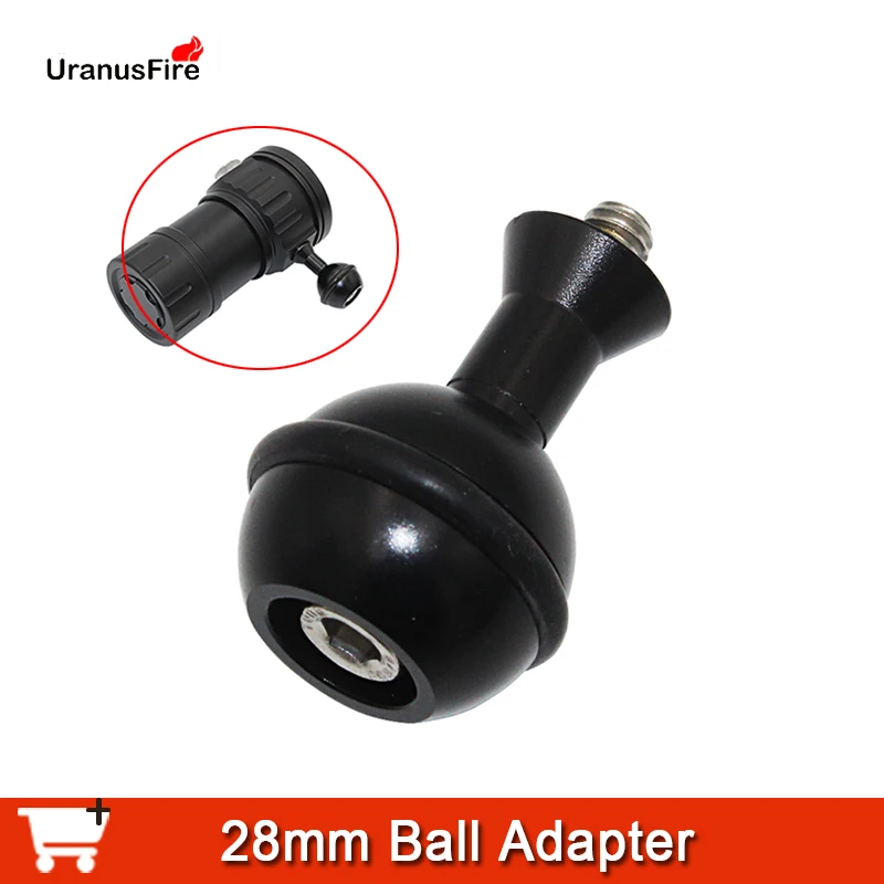 

28mm Ball Adapter with M6 Screw mount Handle Grip Tray Expansion Bracket For Underwater Video Diving Flashlight Llight