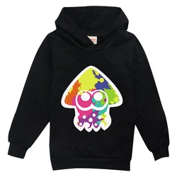 Kawaii Graffiti Shooting Game Splatoon Hoodie Kids Sweaters Baby Boy Clothes Girls Fashion Sweatshirts Children's Pullover Coats