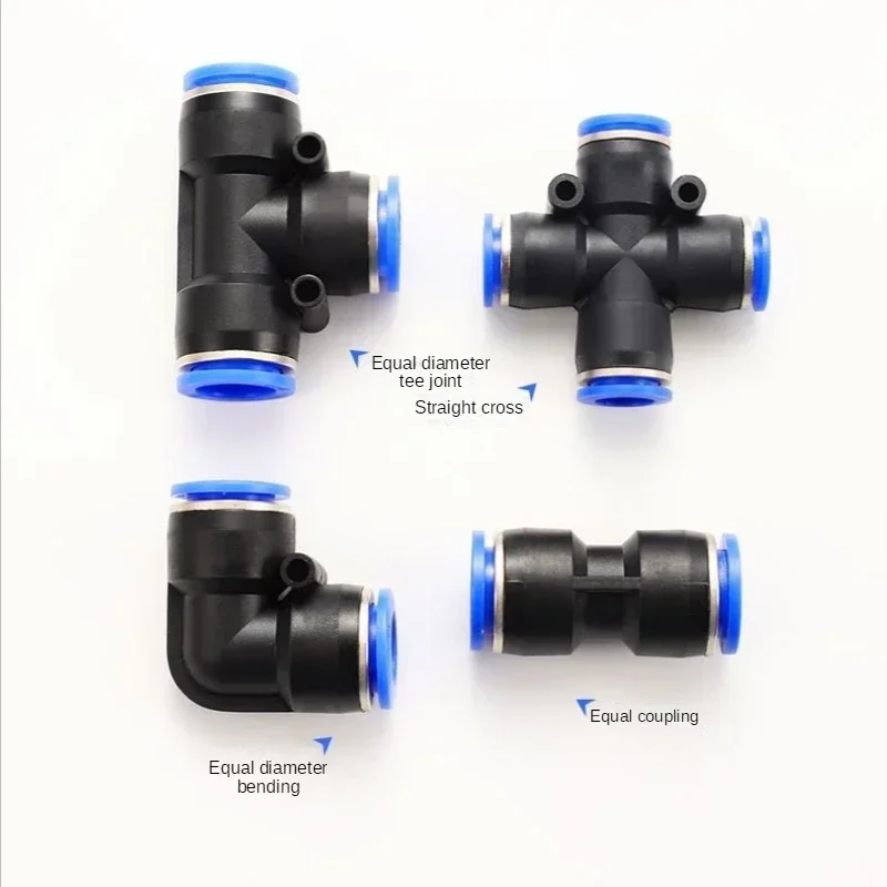 Neumatic Fittings Fitting Plastic Connector PU 4/6/8/10/12/16mm for Air Water Hose Tube Push In Straight Gas Quick Connection