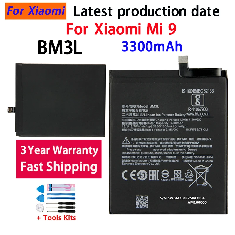 2026 Years 100% Original  BM3L BM3E BM3M BM4F Battery For Xiaomi Mi 11T 11i 11 10 9 8 Ultra SE Lite A3 Mix 4 Pro 5G Batteries