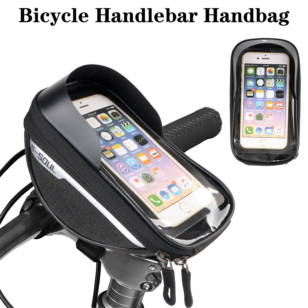 Waterproof Universal 7.0 inch Bike Accessories Large Capacity Cycling Top Tube Front Frame Bag Bicycle Hard Shell Phone Bag