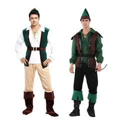 4 style Adult Peter Pan Men Pirate Cosplay Halloween Forest prince Costume Masquerade Christmas Jungle Hunter Indians huntsman