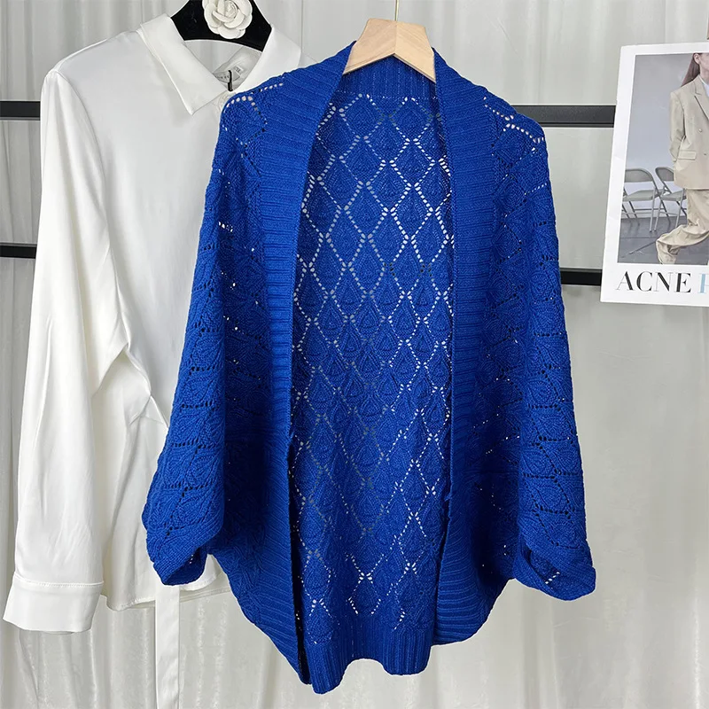 Women Cardigan Autumn Winter Single Breasted Cropped Blouses Korean Fashion Knitted Batwing Sleeve Mujer Coat Spring