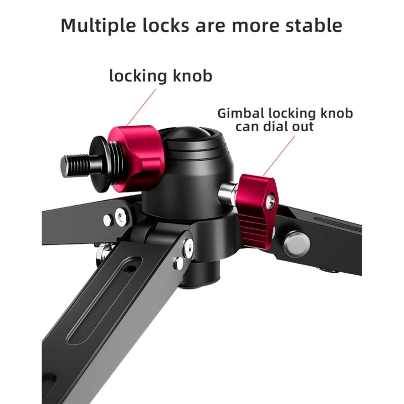 Кронштейн для штатива, подставка для камеры, мини-настольный монопод для фотосъемки, основание, винт 3/8, алюминиевая стойка