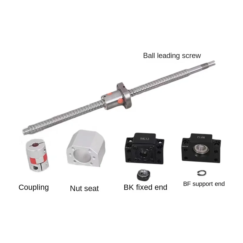 SFU1204 Kit RM1204 Rolled Ball Screw C7 With End Machined+1204 Ball Nut + Nut Housing+BK/BF10 End Support+8x8 Coupler