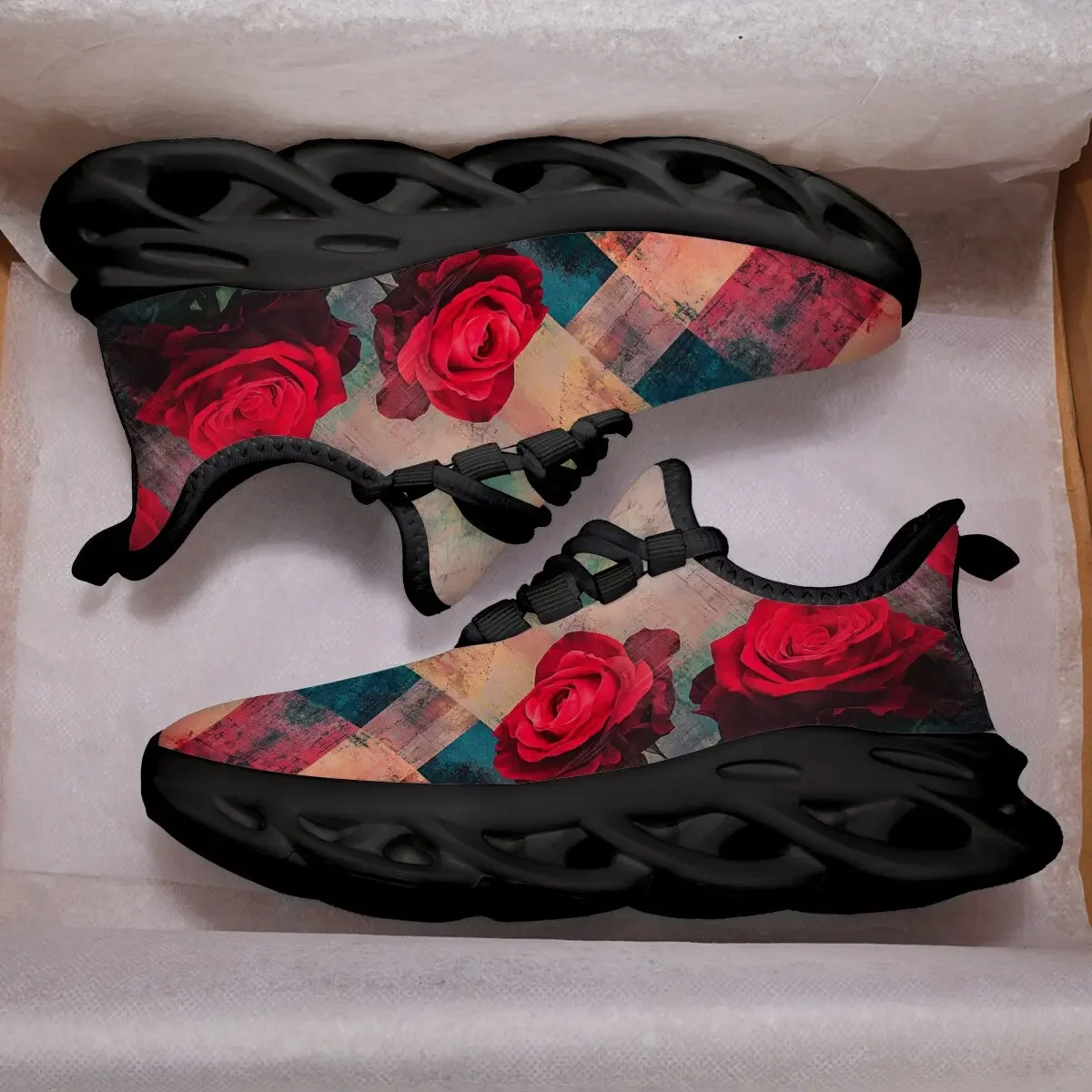 

Trendy Personalized Parent-child Shoes Children's Galaxy Cartoon Rose Pattern Niche Breathable Mesh Lace-up Casual Sports Shoes