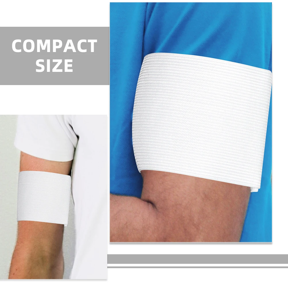 

3Pcs DIY Blank Soccer Football Captain Nylon Armband Adjustable White Sleeve Bands Soccer Captain Armband