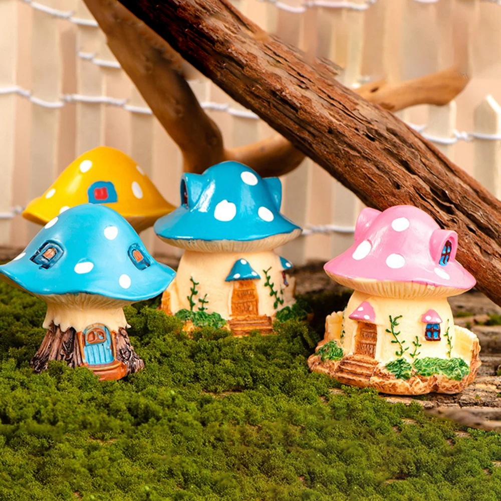 Mini Mushroom Ornaments Gardening Mushroom Small Ornaments Micro Landscape DIY Making Bonsai Decorations