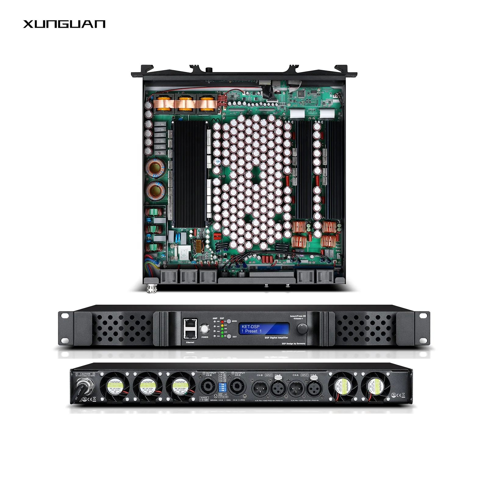 

DG2-DSP With FIR Work At 2ohms Big Power Digital Amplifier Professional Class-D Dual-Channel 1U 2CH*2200/2500W/3000W/3500W/4200W