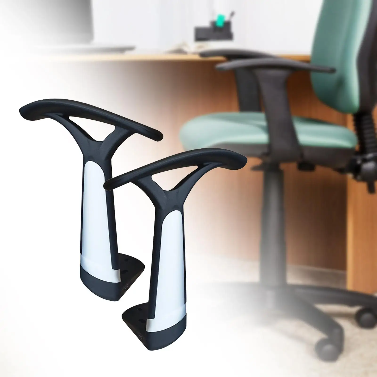 

2Pcs Chair Arm Rest,Handrail Holder,Decorative Black,Rack Equipment,Replacement Swivel Armrest for Office,Home,Computer Chair