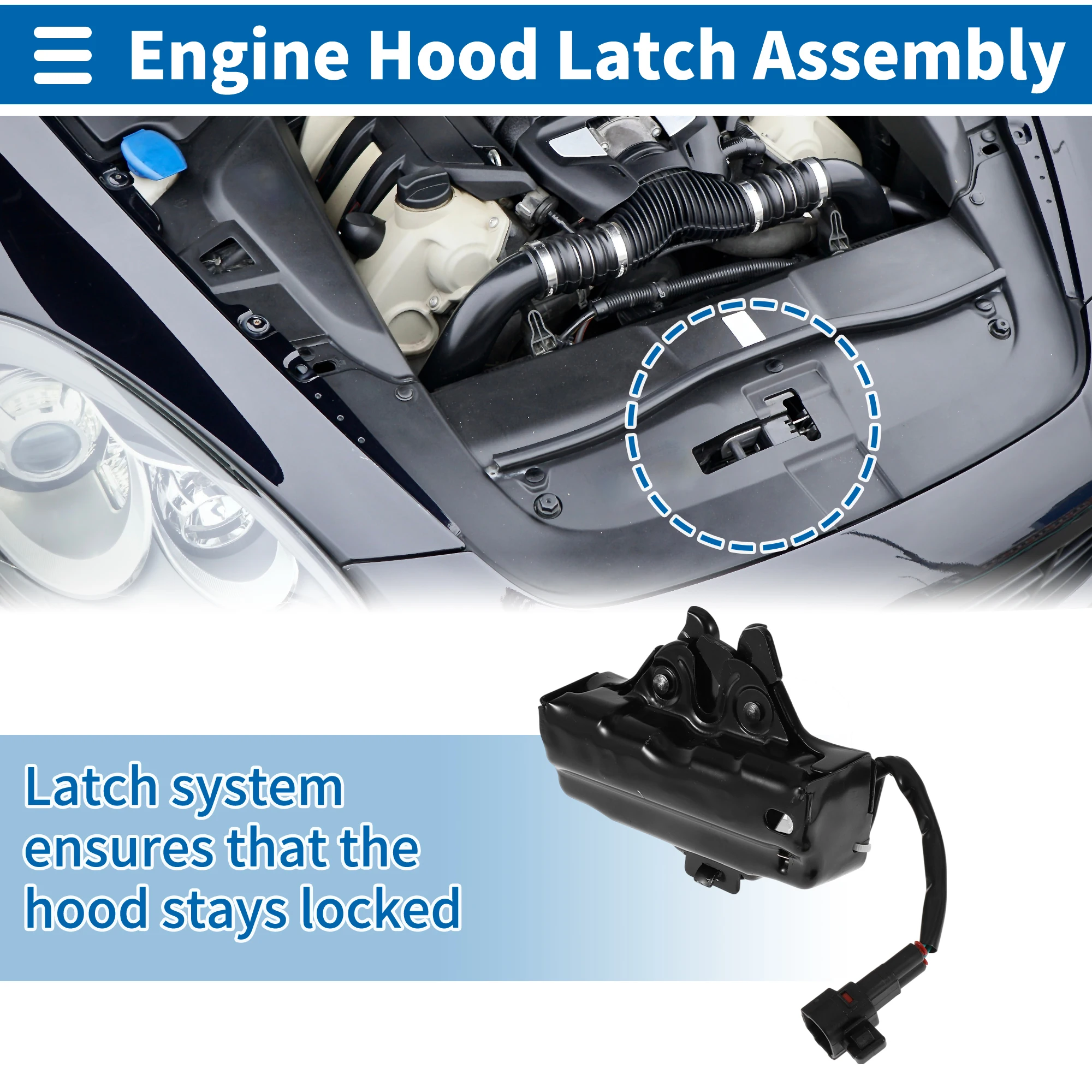 

UXCELL Защелка капота в сборе для Toyota Land Cruiser 1998-2005 гг. Разблокировка замка капота двигателя No 5351060130