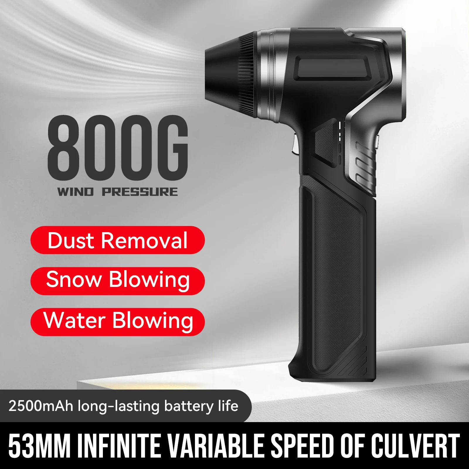 ADINKAM X501 800g Super Wind Pressure Violent Fan Blower 30w Fast Charging 2500mAh*6 Battery for Car House Industrial Snow Water