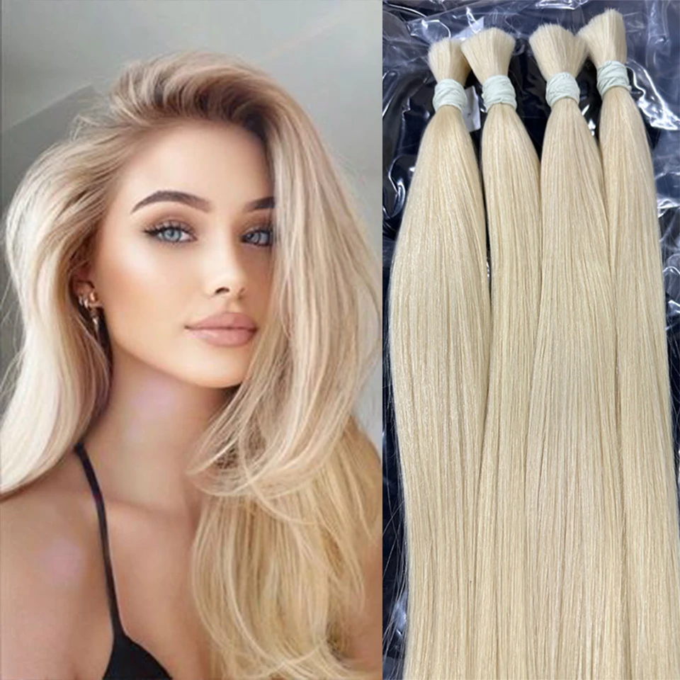 Extensions de cheveux vierges non transformés pour femmes, 613 cheveux humains en vrac, sans trame, droite, vietnamienne, tressage, tissage, original