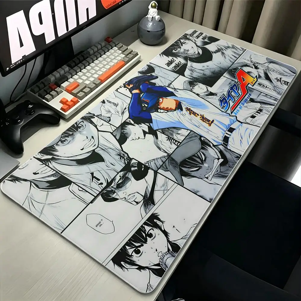 anime Ace of Diamond Mouse Pad MousePad Stitched Edge Gaming Anti‑Slip Rubber Base Waterproof Desk Mat For Office Laptop PC
