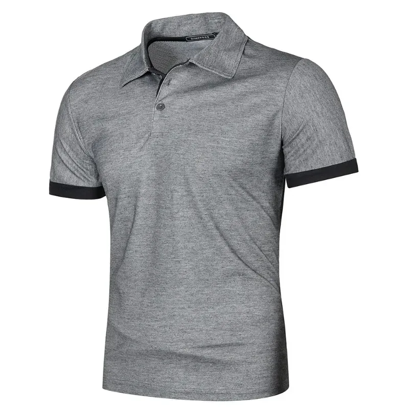 ANIMAL GAME Men's Short Sleeve Polo Shirt Solid 4