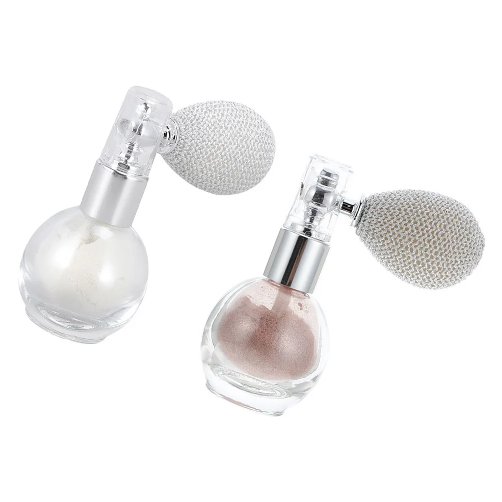 2 個グリッタースプレーボトル高光沢パウダースプレーヤー顔ボディハイライターメイクアップアクセサリースパークリングパウダースパンコールスプレーヤー