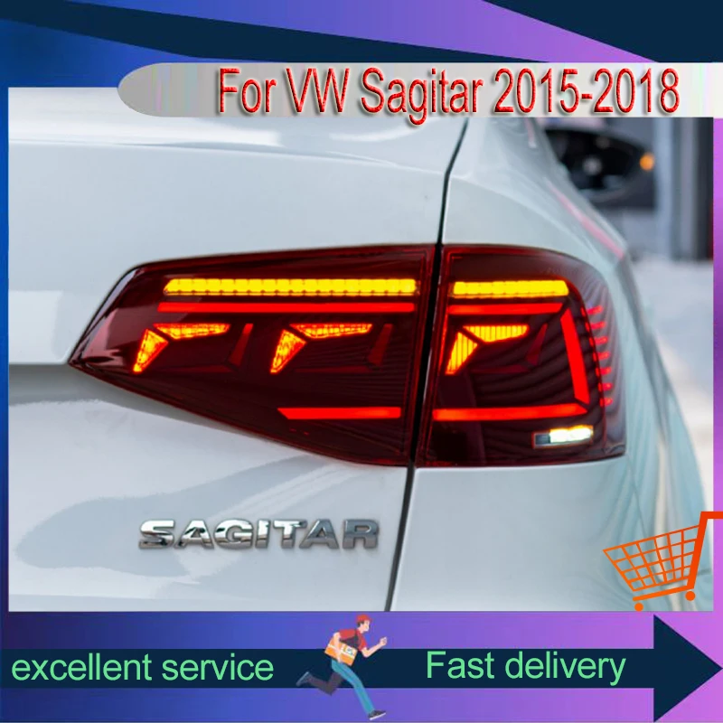 

Car Styling For VW Volkswagen Jetta Sagitar Golf5 2015-2018 Modified Passat Style Taillight Turn Signal Rear Lamp Tool Accessory