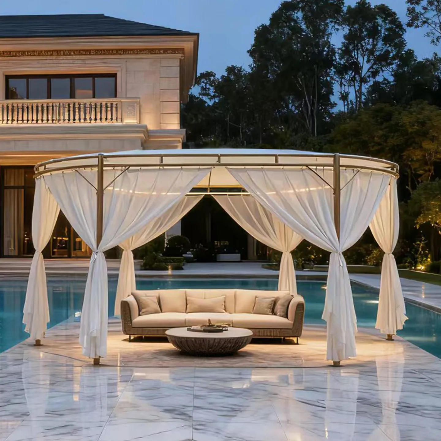 Oval Outdoor Villa Shade Rainproof Courtyard B & B Courtyard Garden Balcony Terrace Camp Shed Internet celebrity tent