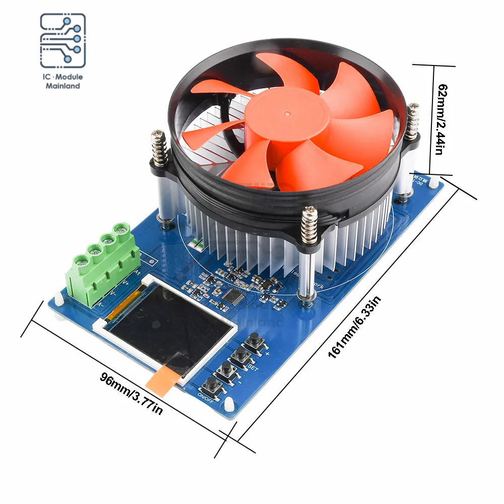 150W DTL150 TFT 1,77-2,4-calowy kolorowy ekran CNC Elektroniczny tester obciążenia Rezystor USB Regulowany moduł stałego prądu