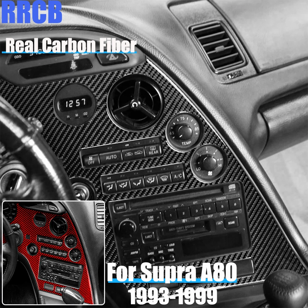 

Настоящее углеродное волокно, автомобильные аксессуары, мягкая наклейка на центральную консоль для Toyota Supra MK4 JZA80/A80 1993 1994 1995 1996 97 98 99
