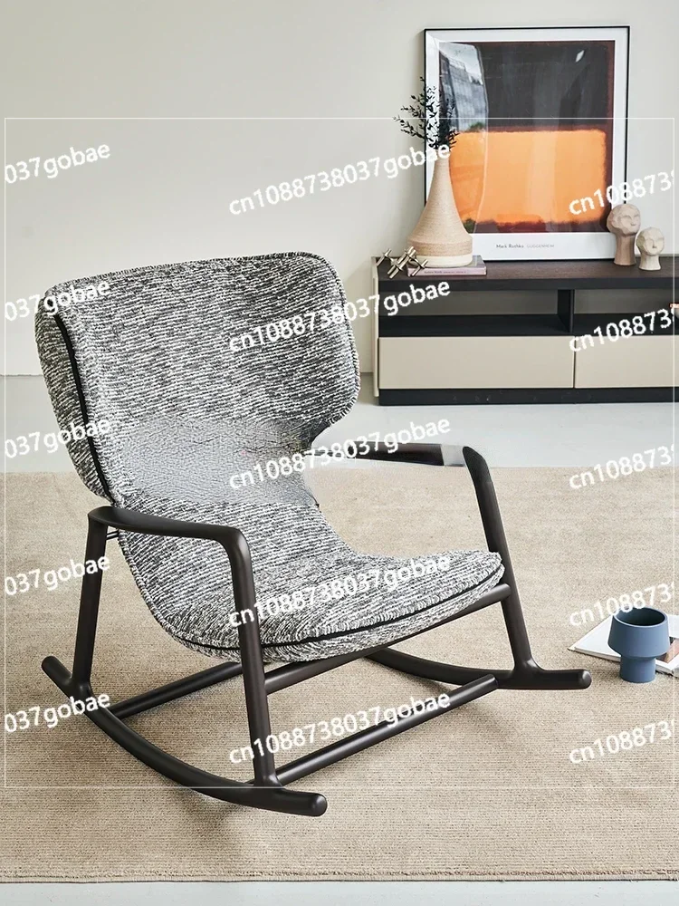 Leisure chair/rocking chair/light luxury design cotton and linen rocking chair/