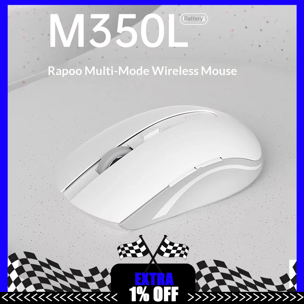 Rapoo M350L Mouse Three Modes Low Power Chip PixArt PAW3220 Optical Sensor Wireless Mouse Low Delay 69g Light Weight Mute Mouse