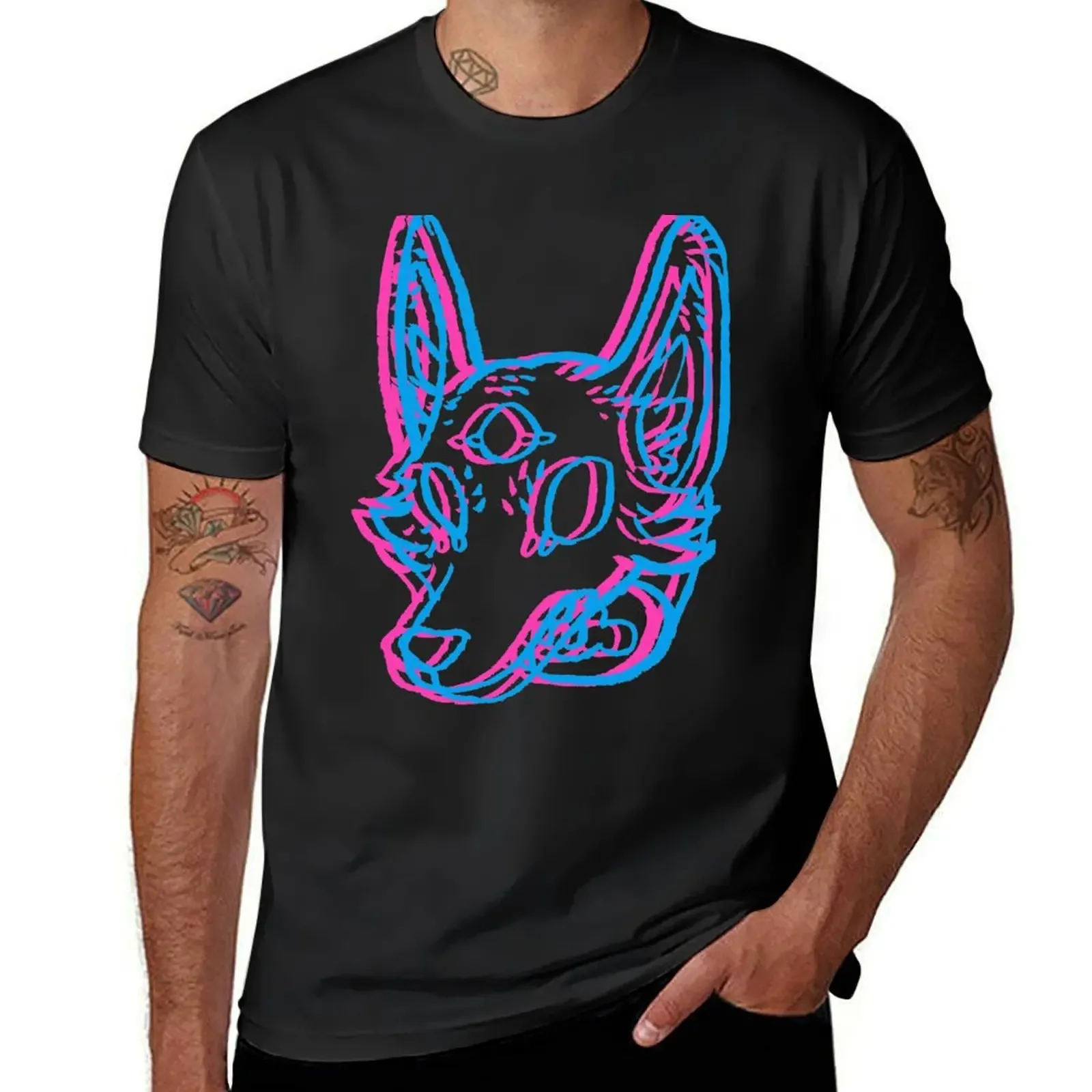 3D Space Coyote T-Shirt shirts graphic tee graphic shirts vintage t shirts heavyweight t for men