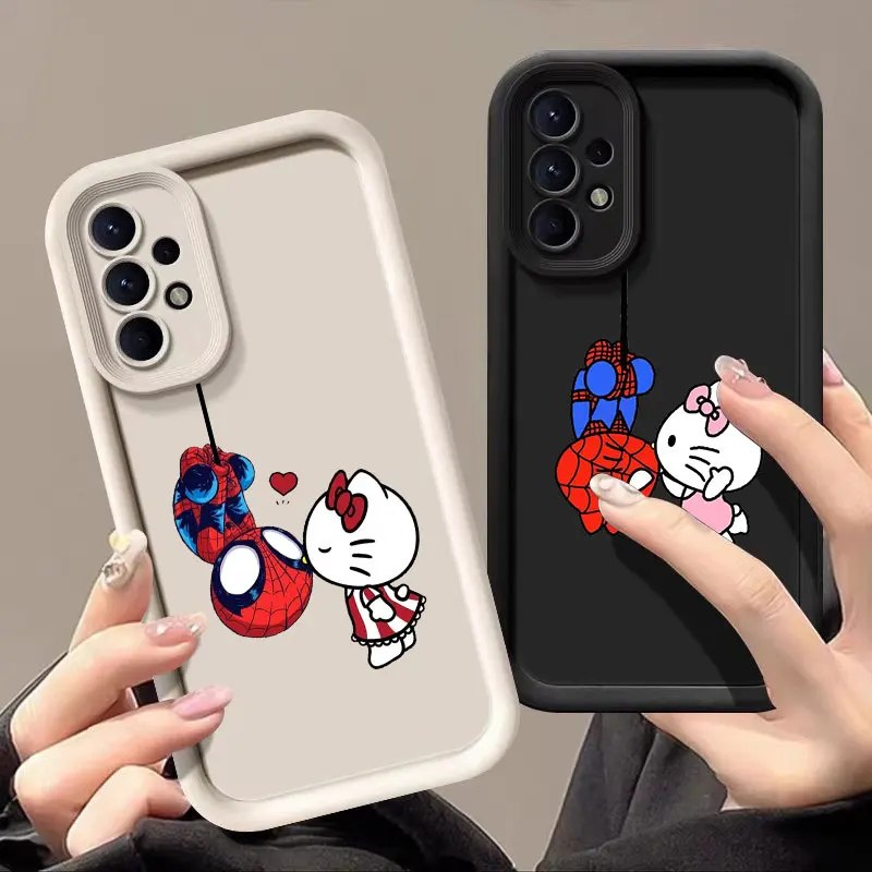 Hello Kitty Spiderman Love Marvel Case For Samsung Galaxy A55 5G A16 A54 A35 A53 A52 A34 A12 A13 A14 A15 A25 A32 A33 Phone Cover