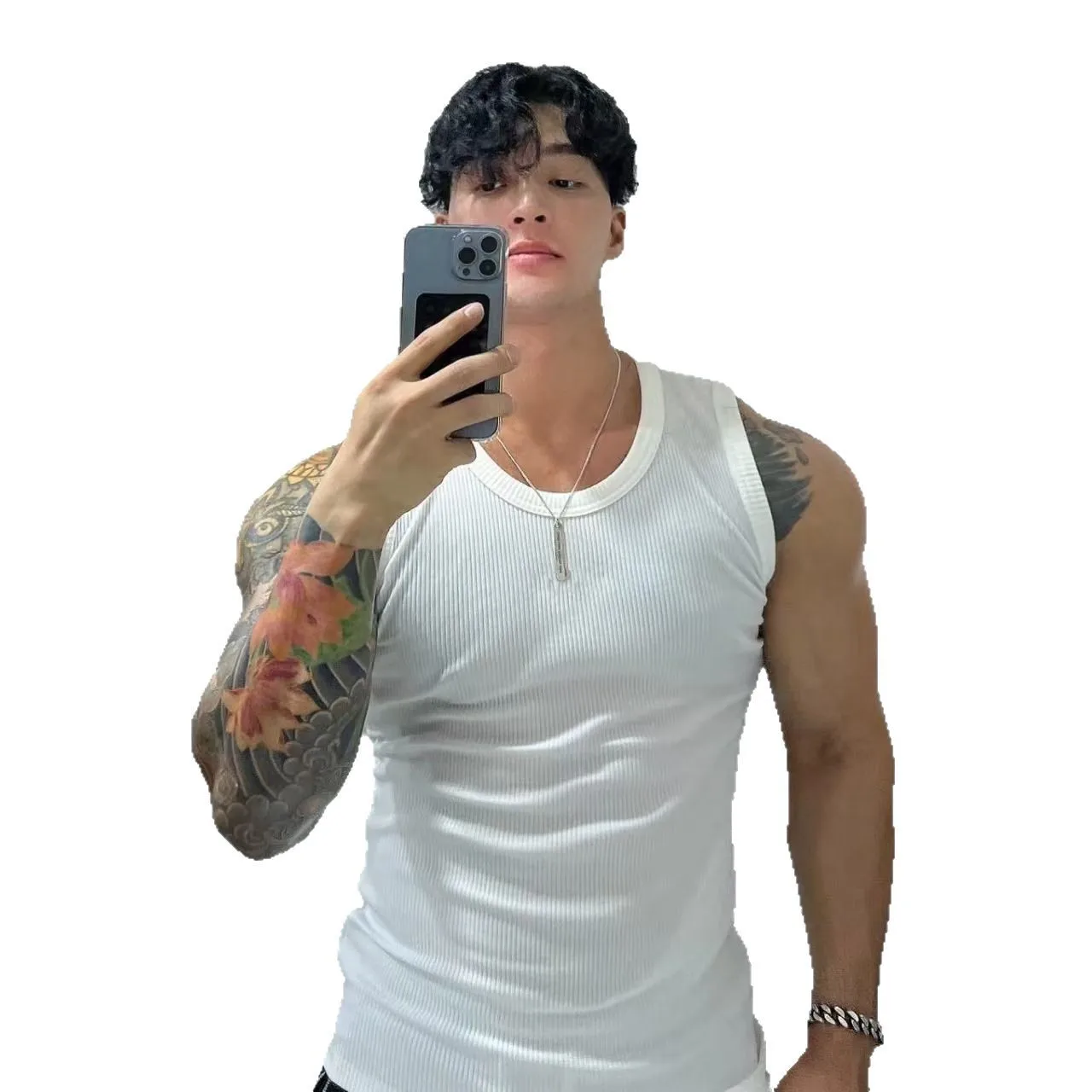 

Men's Fitness Training Vest, Quick Drying Breathable Basketball Running Sports Casual Solid Color Vest