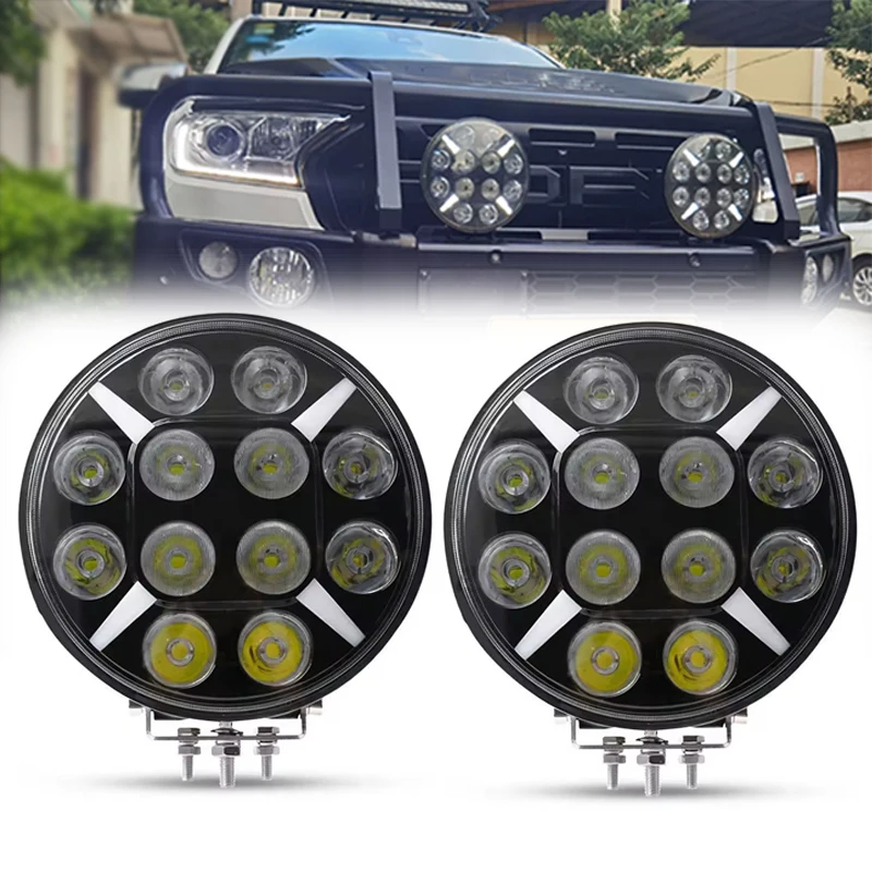 

2PCS Offroad Car Bumper Light 9 Inch 120w Headlight Spotlight Led Work Light For Jeep Jk Chevy 4runner Suv 4wd 4x4 Truck Pickup