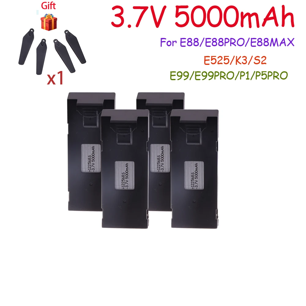 Ulepszenie 3.7V bateria do drona akcesorium 3000mAh do E88 E88 PRO E99 PRO E525PRO Mini dron Uav bateria do drona 4K drona