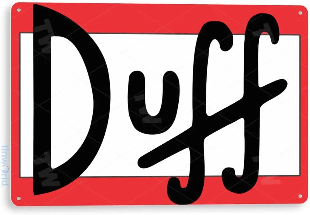 Tinworld Tin Sign Duff Beer Cartoon Metal Decor Bar Pub Cave B139