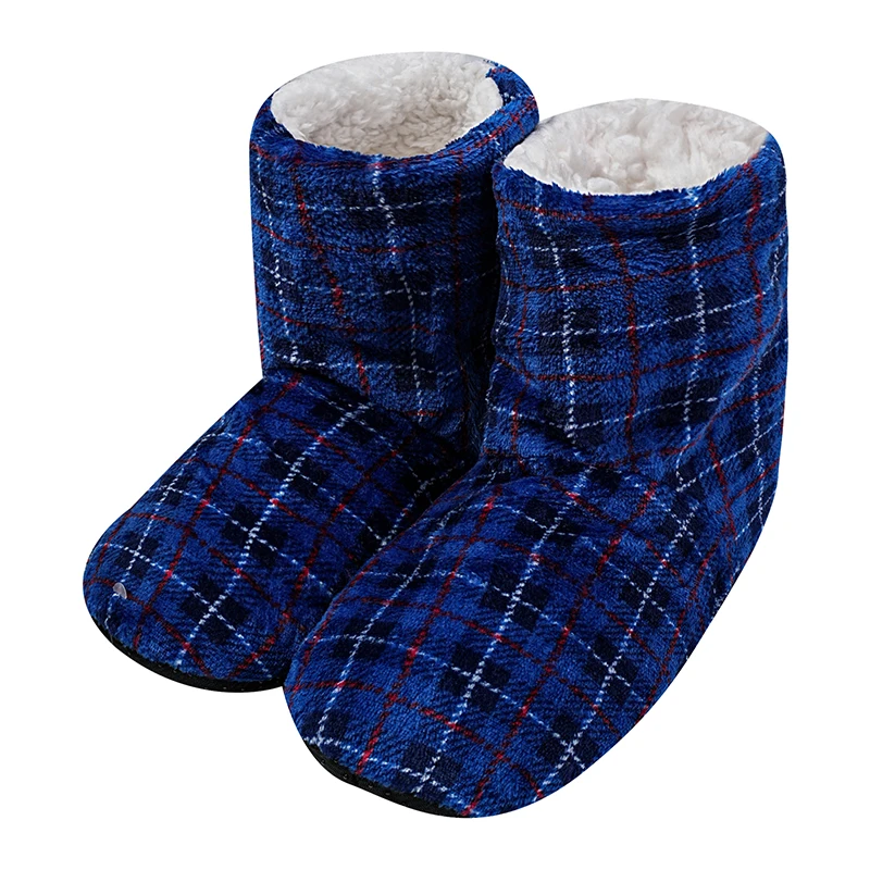 Winter Erwachsene Männer Und Frauen Dicke Warme Boden Schuhe Non-Slip Innen Baumwolle Schuhe Plüsch Hause Hausschuhe Plaid Schuhe frauen Mädchen – Detail 10