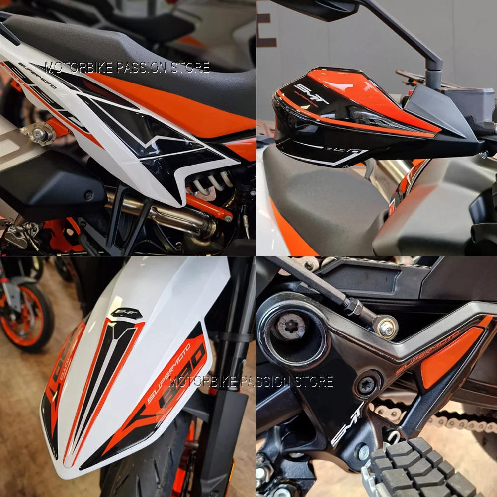 For 890 SMT 890smt 2025 3D Motorcycle Epoxy Resin Sticker Tank Protection Kit Scratch Resistant Decal Pad Non-slip Sticker