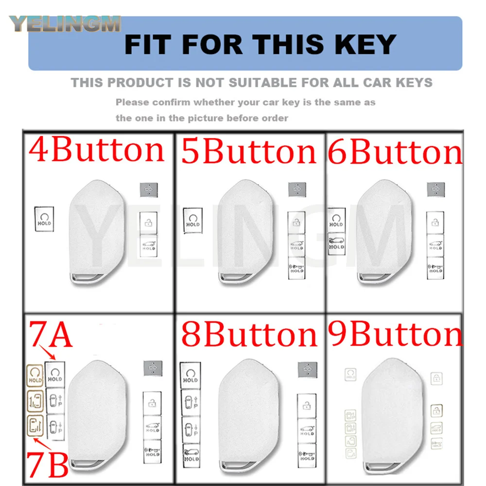 4/5/6/7/8/9Botton TPU Shell Fob Car Key Case Cover for Kia Picanto EV9 Sorento MQ4 Carnival K8 Morning K5 Carens RIO Seltos 2024