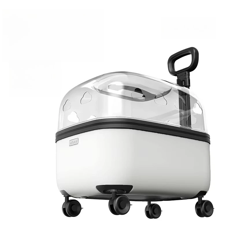 a forPet Stroller 73L Large Capacity for 2+ Cats Small Dogs Travel Carrier with Brake Wheels All-Season PC Material Power Bank