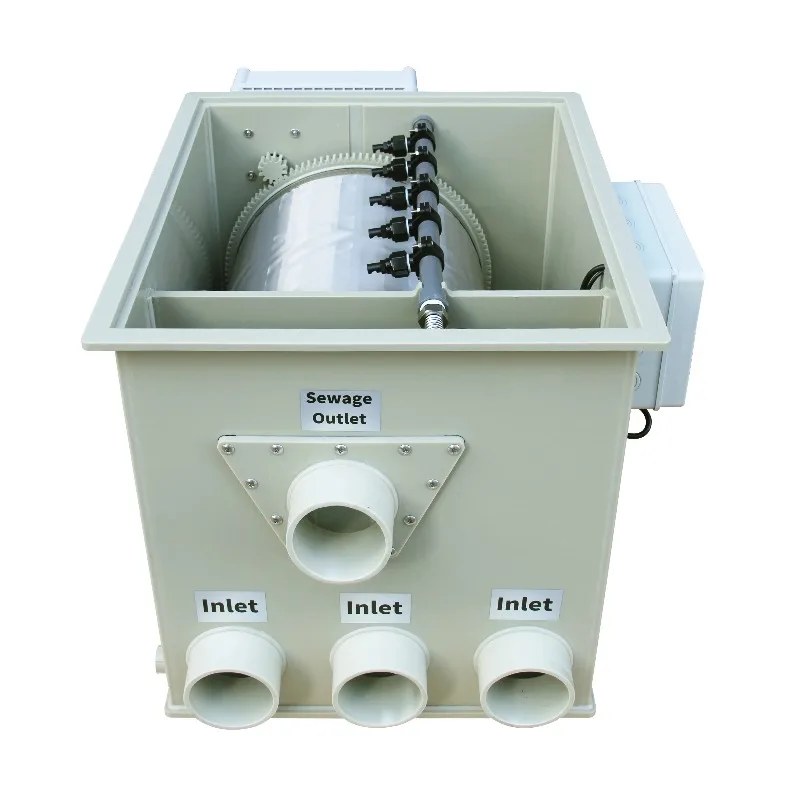 

CW-RDF-25 drum filter 6600 gallons per hour gravity customized