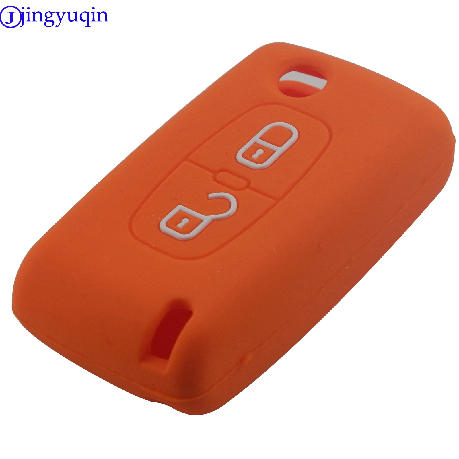 jingyuqin 2 Buttons Remote Flid Folding Key Silicone For PEUGEOT 207 307 308 407 408 For Citroen C3 C4 C4L C5 C6 Protector Cover