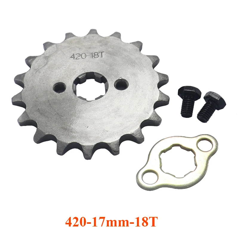 420 10T 11T 12T 13T 14T 15T 16T 17T 18T 19T Tooth 17mm Front Engine Sprocket for 50-125cc Motorcycle Pit Dirt Bike ATV Go kart