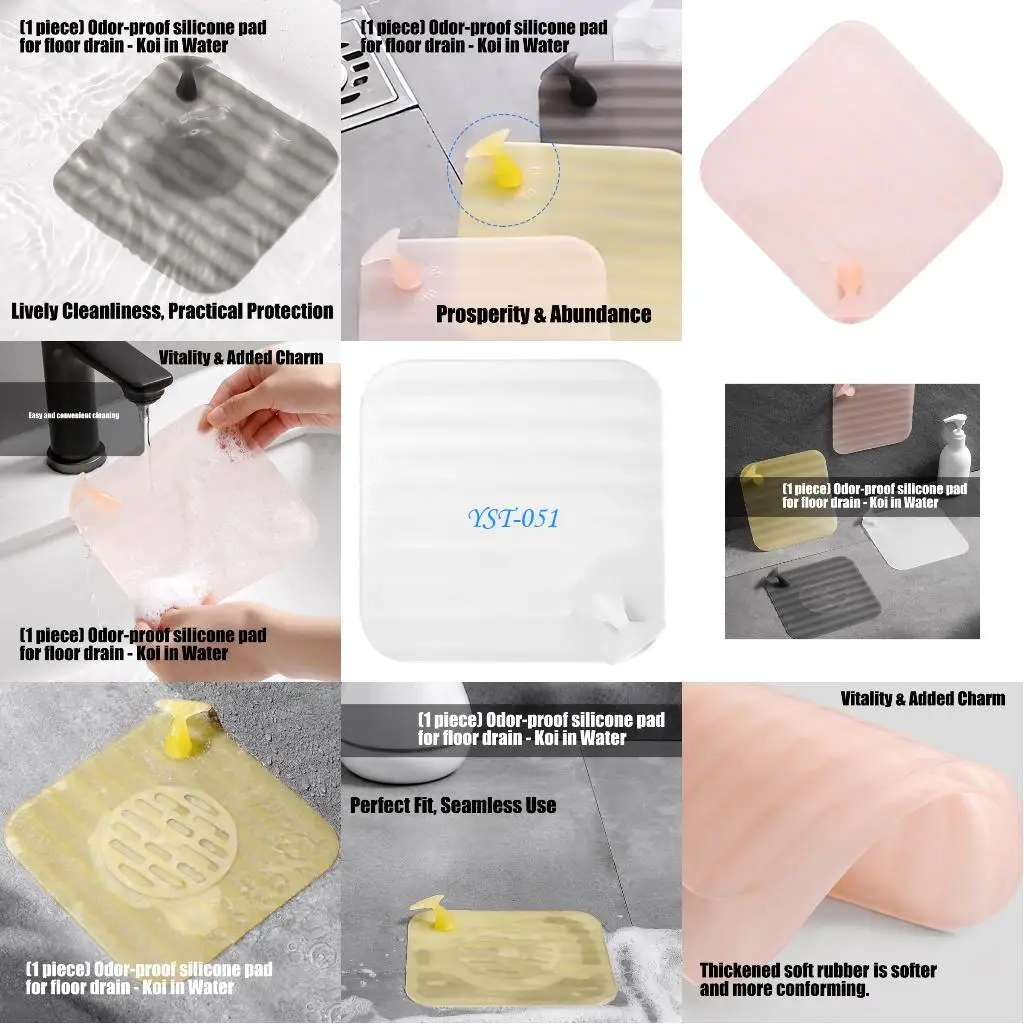 

E15A NonSlip Silicone Drain protectors Universals Floor Drain Deodorant Pad Enduring