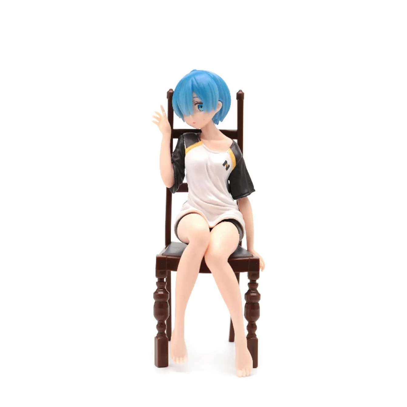 Re:Zero – Rem Premium Figure Sitting Pose & Casual Wear | Detailed Sculpt & Bright Colors Anime Collectible for Display Gifting