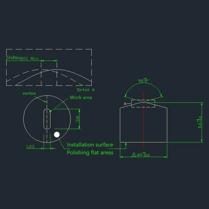 Powell Lenses  K9 glass  Straight line optical glass lens  AI scanning laser lens  20 °/30 °/50 °/90 °/110 °, etc