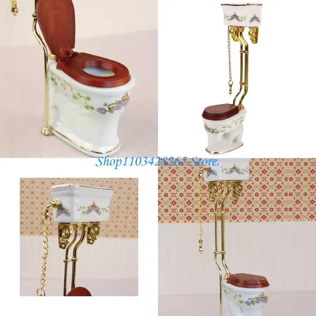 

Small Ceramic Bathroom Decoration 1/12 Scale Miniature Decoration Accessory G2TE