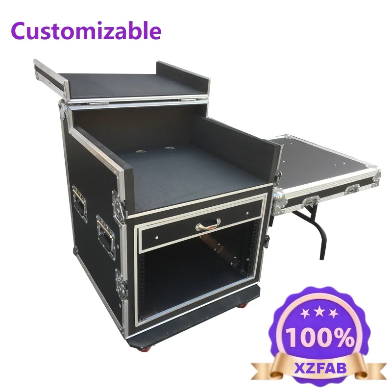 Factory Direct 2026 12U16U Air Case Cabinet Power Amplifier Audio Cabinet Mixer with Shelf Air Case Stage