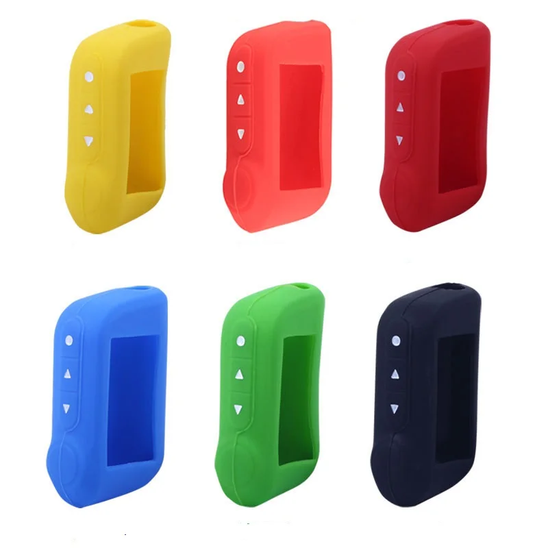 New Two-way Silicone Car Key Case Portable Starline A93 Environment-friendly Silicone Car Remote Keychain For Russian Alarm