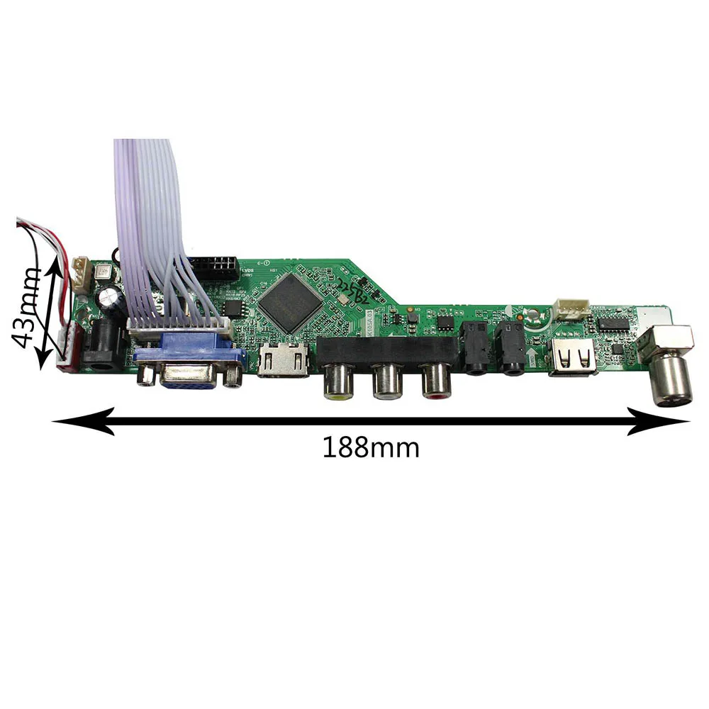 HD-MI VGA AV USB وحدة تحكم بشاشة إل سي دي مجلس PCBA لشاشة LCD 12.1 بوصة HT121X02-001 1024x768