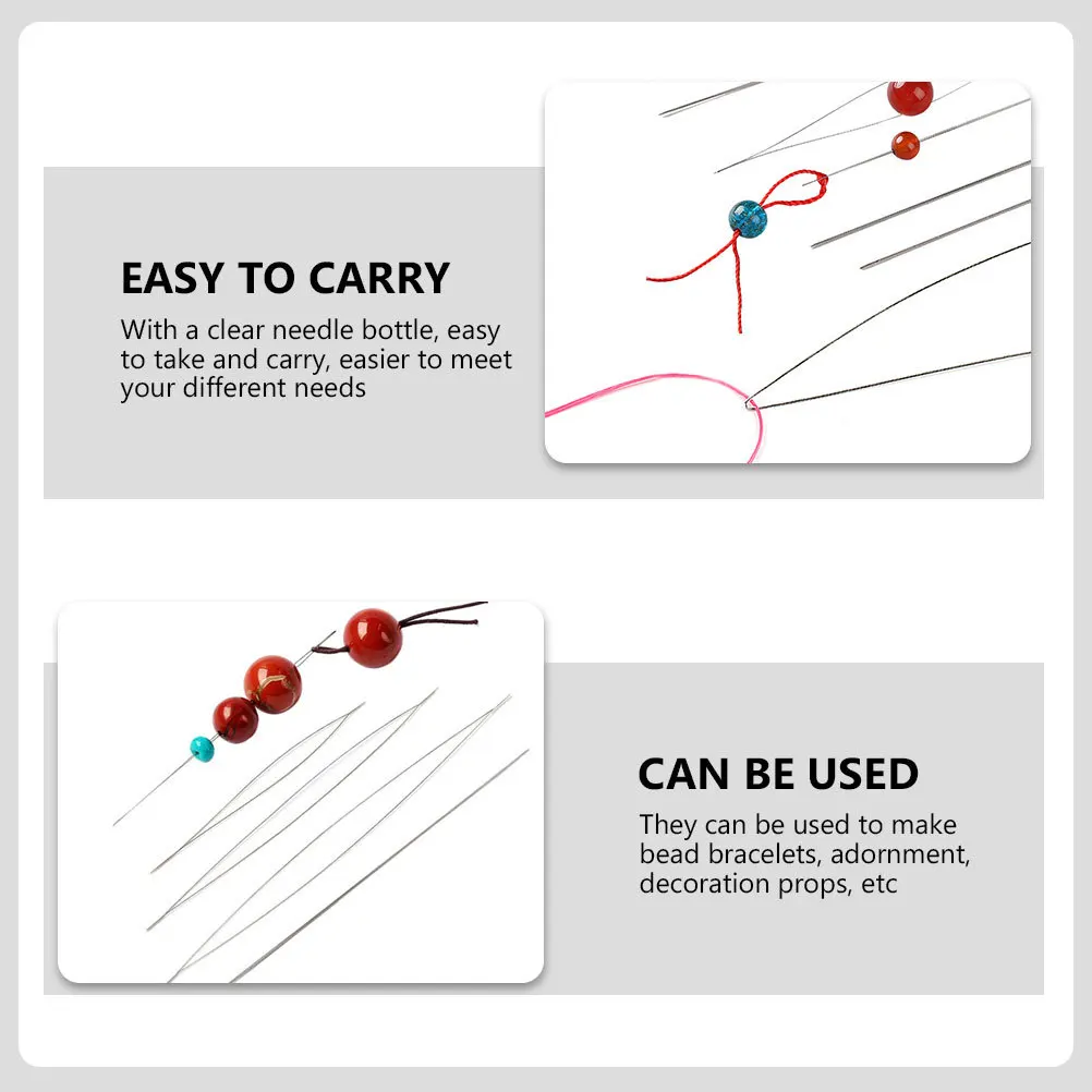 

1 set Beading Needles Set Stainless Steel Manual Bent Needle For Diy Sewing Crafts Jewelry Making Durable Sewing Tool Beaded