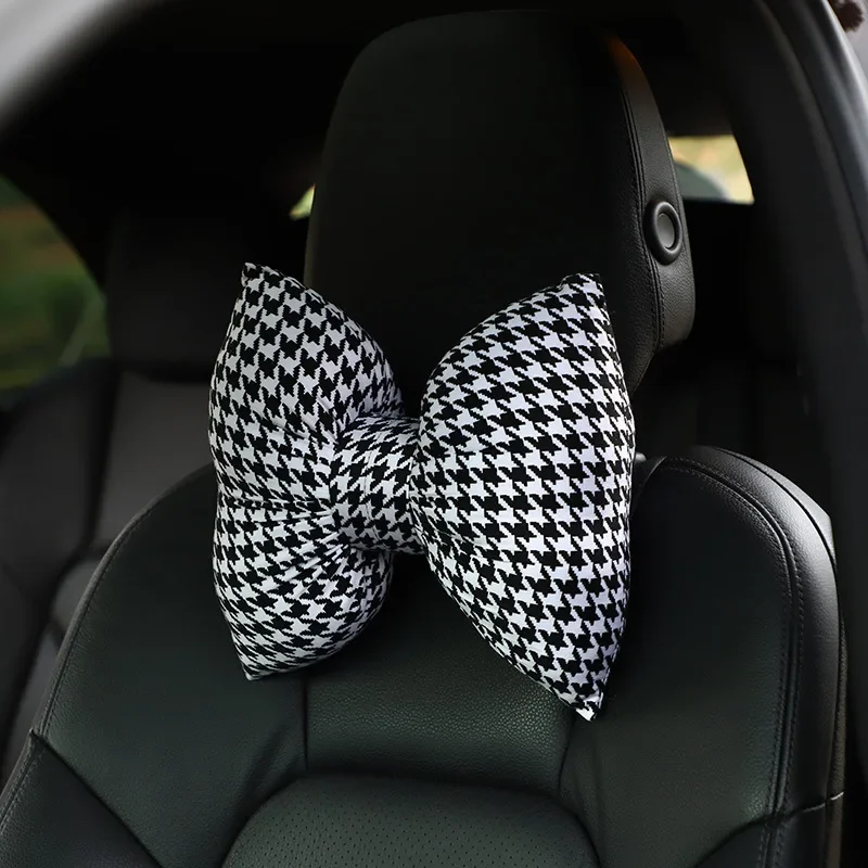 Auto Kopf Kissen Nackenkissen tausend Vogel überprüfen niedliche Schleife Auto Taille Kissen Kissen Auto Innen liefert Frau